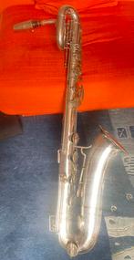 Mooie Millereau sax pre 1900!!!, Muziek en Instrumenten, Blaasinstrumenten | Saxofoons, Ophalen, Gebruikt, Bariton
