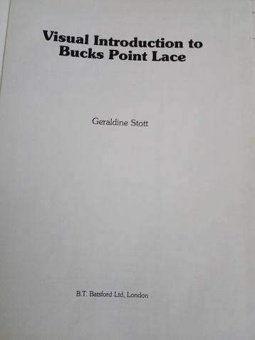 kantklossen boek, inleiding voor bucks point lace