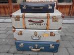Stapel 4x antieke valiezen in mooie staat (2kopen 1 gratis), Gebruikt, Ophalen of Verzenden