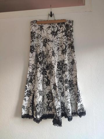 Jupe large à motif floral rétro hippie hawaïen - Taille uniq