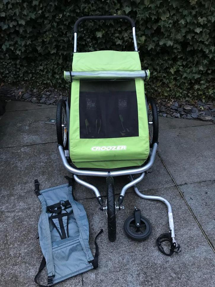 Croozer kid for 2 fietskar en hangmatje, Fietsen en Brommers, Fietsaccessoires | Aanhangwagens en Karren, Zo goed als nieuw, Kinderkar