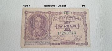 1 frank Société Générale  1917 -  Pr beschikbaar voor biedingen