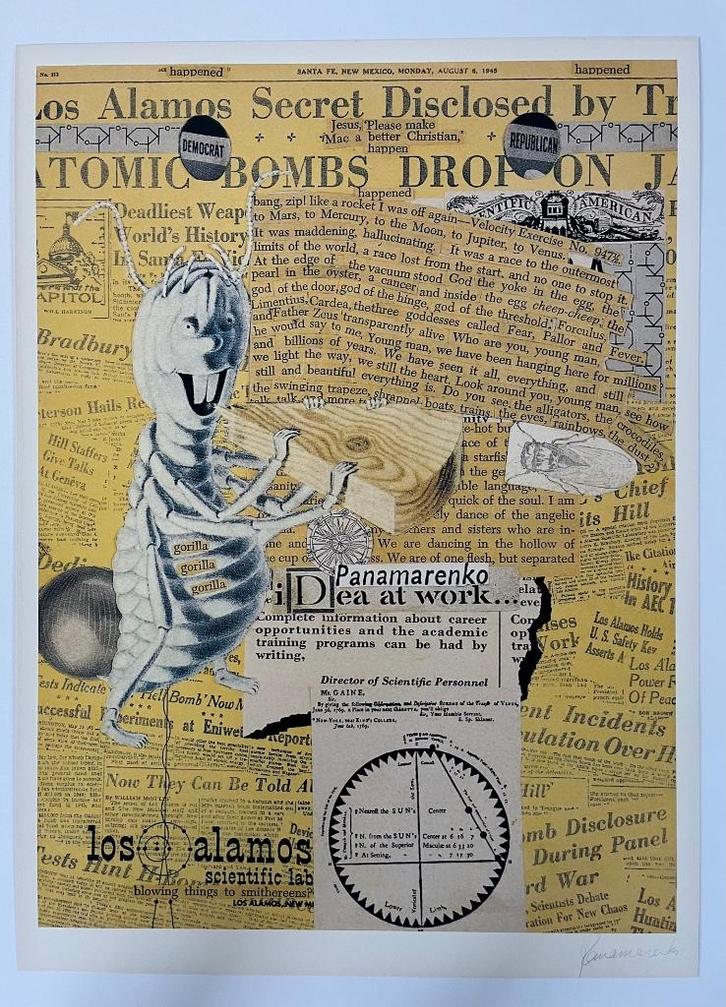 Panamarenko print - gesigneerd! - Milky Way & Happenings, Antiek en Kunst, Kunst | Overige Kunst, Ophalen