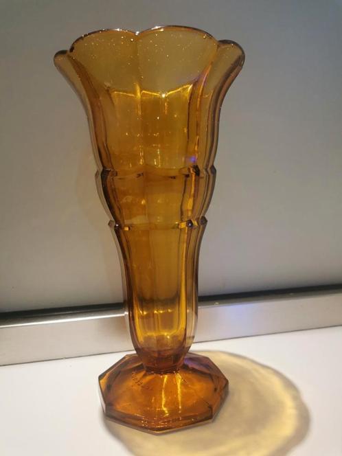Vaas Scailmont Art Deco amberkleurige, Antiquités & Art, Antiquités | Vases, Enlèvement ou Envoi