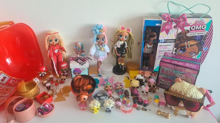L.O.L. Surprise: groot lot met grote/kleine poppen enz., Kinderen en Baby's, Speelgoed | Poppen, Zo goed als nieuw, Ophalen of Verzenden