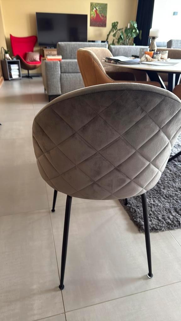 6 eetkamerstoelen SIA, Huis en Inrichting, Stoelen, Zo goed als nieuw, Grijs, Ophalen