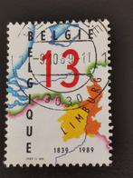 Belgie 1989 - Limburg - landkaart, Postzegels en Munten, Ophalen of Verzenden, Gestempeld