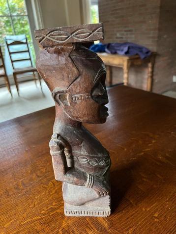 Handgemaakt houten beeld – Congo (Afrikaans beeldhouwwerk) beschikbaar voor biedingen