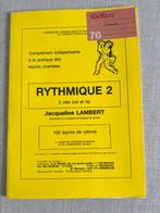 Rythmique 2 2 clés sol et fa de Jacqueline Lambert, Musique & Instruments, Partitions, Comme neuf