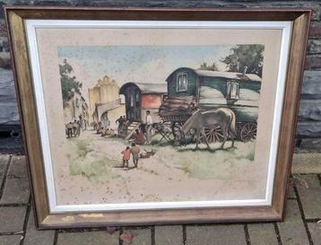 Gravure les gitan signe Roger hebbelinck beschikbaar voor biedingen
