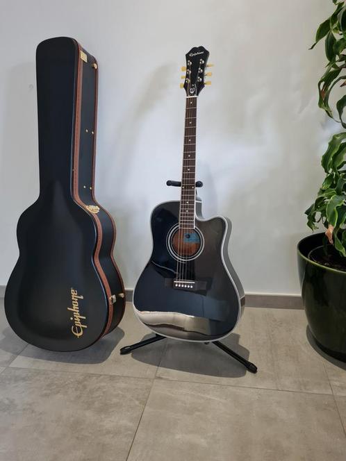 Epiphone FT350 SCE (Min-E-Tune), Muziek en Instrumenten, Snaarinstrumenten | Gitaren | Akoestisch, Zo goed als nieuw, Met (piezo-)element
