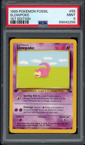 Slowpoke 1st Edition PSA 9 - 55/62 - Fossil 1999 beschikbaar voor biedingen