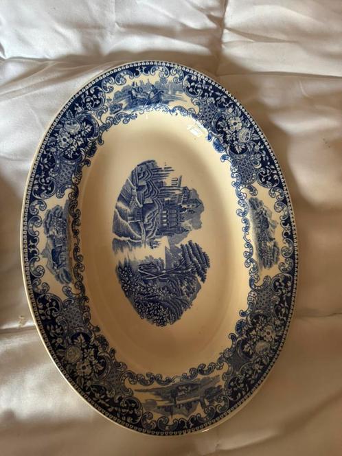 Vintage serveerschaal blauw-wit – Castillo, Antiek en Kunst, Antiek | Wandborden en Tegels, Ophalen