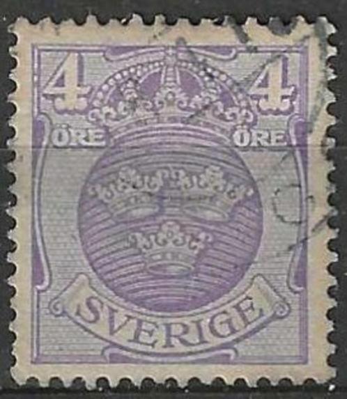 Zweden 1910/1915 - Yvert 75 - Drie Kronen (ST), Postzegels en Munten, Postzegels | Europa | Scandinavië, Gestempeld, Zweden, Verzenden