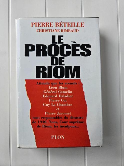 Le Procès de Riom, Livres, Guerre & Militaire, Utilisé, Général, Deuxième Guerre mondiale, Enlèvement ou Envoi