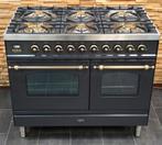 🔥 Poêle Boretti de luxe 100 cm anthracite + vieux cuivre 6, Comme neuf, 5 zones de cuisson ou plus, Classe énergétique A ou plus économe