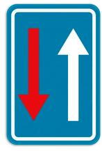 Verkeersbord voorrang smalle doorgang vierkant, Doe-het-zelf en Bouw, Ophalen of Verzenden, Nieuw