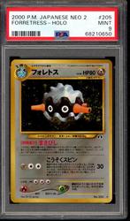 Forretress Holo PSA 9 - #205 - Japanese Neo 2000, Hobby en Vrije tijd, Verzamelkaartspellen | Pokémon, Verzenden, Zo goed als nieuw