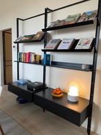Modulaire Boekenkast / wandrek - Italiaans Design - Zwart, Huis en Inrichting, Ophalen, 200 cm of meer, 300 cm of meer, Zo goed als nieuw