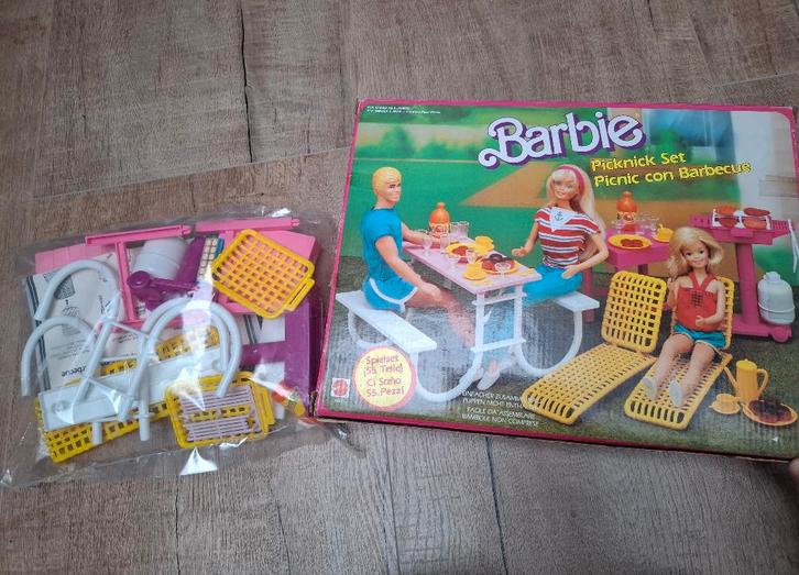 Vintage Barbie picknick set 1986, Verzamelen, Speelgoed, Nieuw, Ophalen of Verzenden