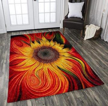 Groot Vloerkleed mat tapijt 160x120 cm Zonnebloem kunst art