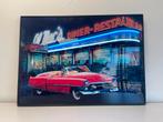 Diner NeoN Corvette reclame, Gebruikt, Ophalen of Verzenden, Lichtbak of (neon) lamp