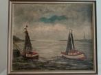 Schilderij Zeilschepen Antwerpen, Antiek en Kunst, Ophalen