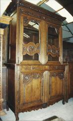 vitrine de Normandie sculptée, Ophalen of Verzenden, Gebruikt, Eikenhout, Met deur(en)
