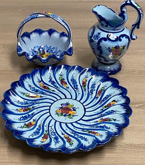 Alcobaca Portugal 3-delige keramiekset, prijs: 30, Antiek en Kunst, Antiek | Keramiek en Aardewerk, Ophalen of Verzenden