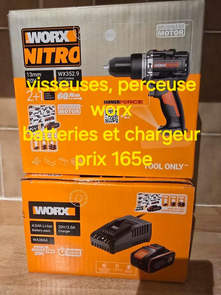 Visseuse perceuse worx plus bouloneuses plus batterie worx, Doe-het-zelf en Bouw, Gereedschap | Boormachines, Boormachine, Ophalen