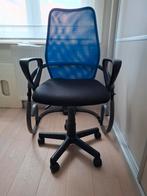 Bureaustoel zwart/blauw, Blauw, Bureaustoel, Zo goed als nieuw, Ophalen