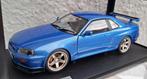 NISSAN SKYLINE GT-R R34 1:18ème, Ophalen of Verzenden, Nieuw, Auto, Solido