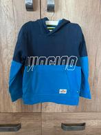 Vingino hoodie donkerblauw/helderblauw - Maat 116, Trui of Vest, Ophalen of Verzenden, Zo goed als nieuw, Vingino