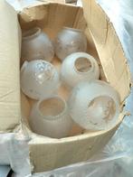 set van 6 lampenkappen mat glas, Ophalen, Gebruikt
