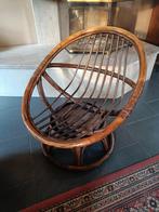 Papasan - rotan draaistoel in zeer goede staat, Maison & Meubles, Fauteuils, Comme neuf, Enlèvement ou Envoi