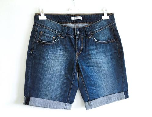ESPRIT - short - boy fit - met omslag - W29, Kleding | Dames, Spijkerbroeken en Jeans, Zo goed als nieuw, Overige jeansmaten, Blauw
