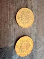 Belgische herdenkingsmunten verguld 24 karraat goud, Postzegels en Munten, Ophalen of Verzenden, België, Goud