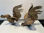 2 vechtende hanen in zeer mooie staat., Antiek en Kunst, Ophalen