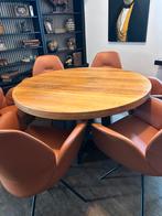 Ronde massieve houten ronde tafel, Huis en Inrichting, Tafels | Eettafels, Ophalen, Zo goed als nieuw