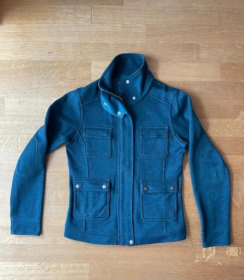 leuke petrolblauwe geklede dames jas jacket maat 38 à 40, Kleding | Dames, Jassen | Zomer, Zo goed als nieuw, Maat 38/40 (M), Blauw