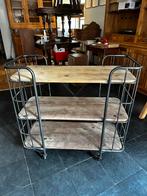 Karretje, sidetables industrële look, Huis en Inrichting, Ophalen, Zo goed als nieuw