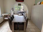 Eettafel + 6 stoelen, Huis en Inrichting, Tafels | Eettafels, Ophalen, Zo goed als nieuw