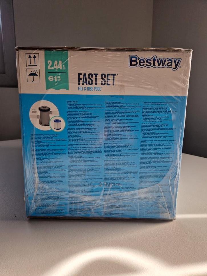 Piscine avec pompe BESTWAY FAST SET 2,44 x 0,61 m - NEUVE, Jardin & Terrasse, Accessoires de piscine, Neuf, Autres types, Enlèvement ou Envoi