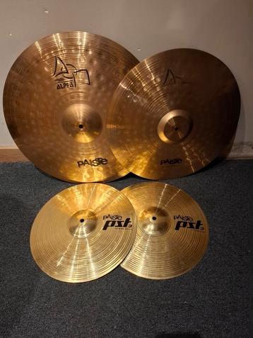 Paiste alpha + PST3 cymbalen set voor uw drumstel in zgst  beschikbaar voor biedingen