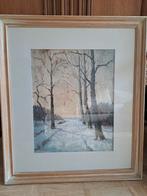 Paysage d'hiver (Wilrijk) L. Michiels peinture à l'huile, Enlèvement ou Envoi