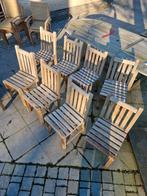 8 teak tuin stoelen, Tuin en Terras, Terrasdelen en Vlonders, Ophalen