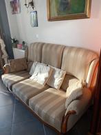 Klassiek salon: 3-zit + 2 comfortabele zetels – massief hout, Ophalen, Gebruikt, Stof, Landelijk, klassiek, tijdloos