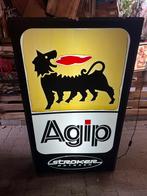 Agip huile au néon garage enseigne mancave, Collections, Marques & Objets publicitaires, Utilisé, Enlèvement ou Envoi