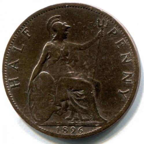 Verenigd Koninkrijk Half Penny, 1896, Timbres & Monnaies, Monnaies | Europe | Monnaies non-euro, Monnaie en vrac, Autres pays