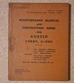 Maintenance manual - AUSTIN LORRY 3 TON 6x4 WW2, Enlèvement ou Envoi, Armée de terre, Livre ou Revue